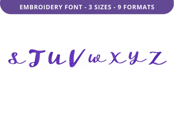 Beach Stroll Font S to Z: A Stylish Embroidery Choice