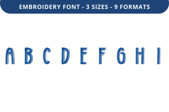 Exploring Middle Right Font a to I for Embroidery