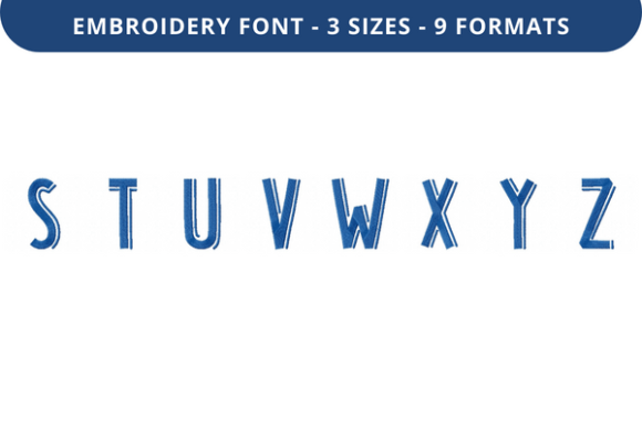 Review of Middle Right Font S to Z for Embroidery