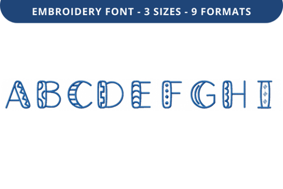 Wrapping Paper Font a to I: A Versatile Embroidery Choice